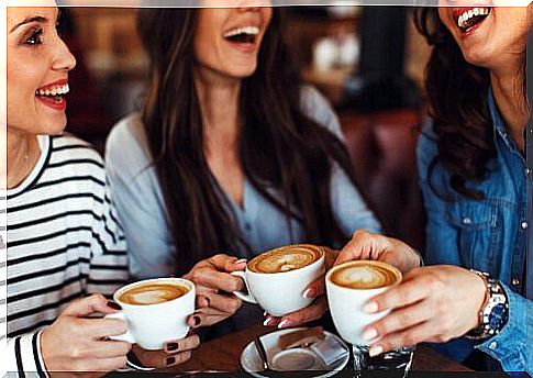 friends having coffee