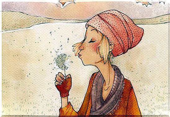 dandelion woman