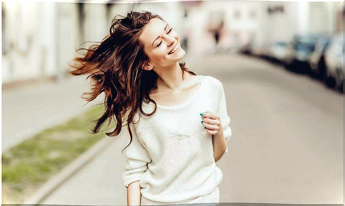 woman in good mood