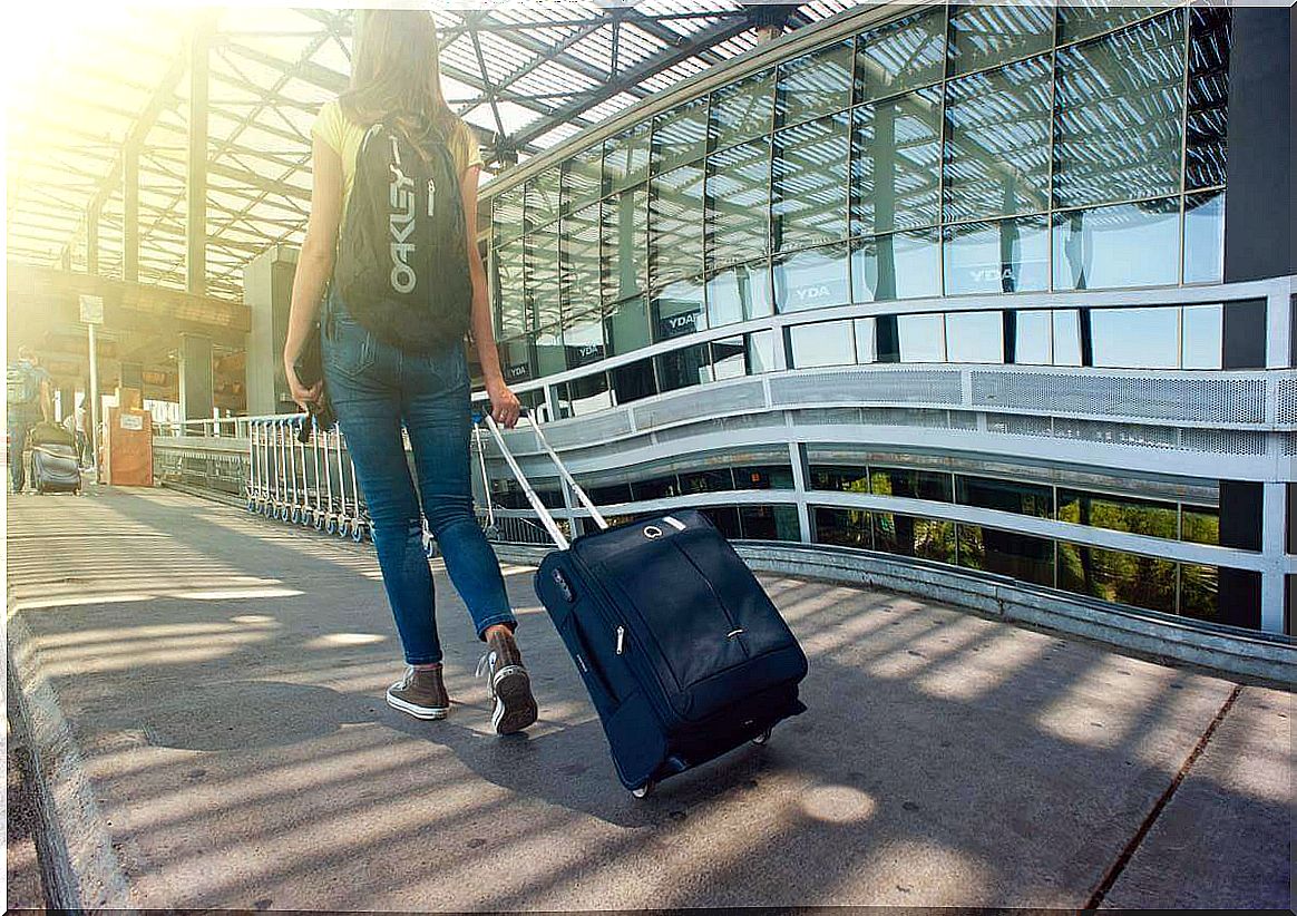 woman in airport